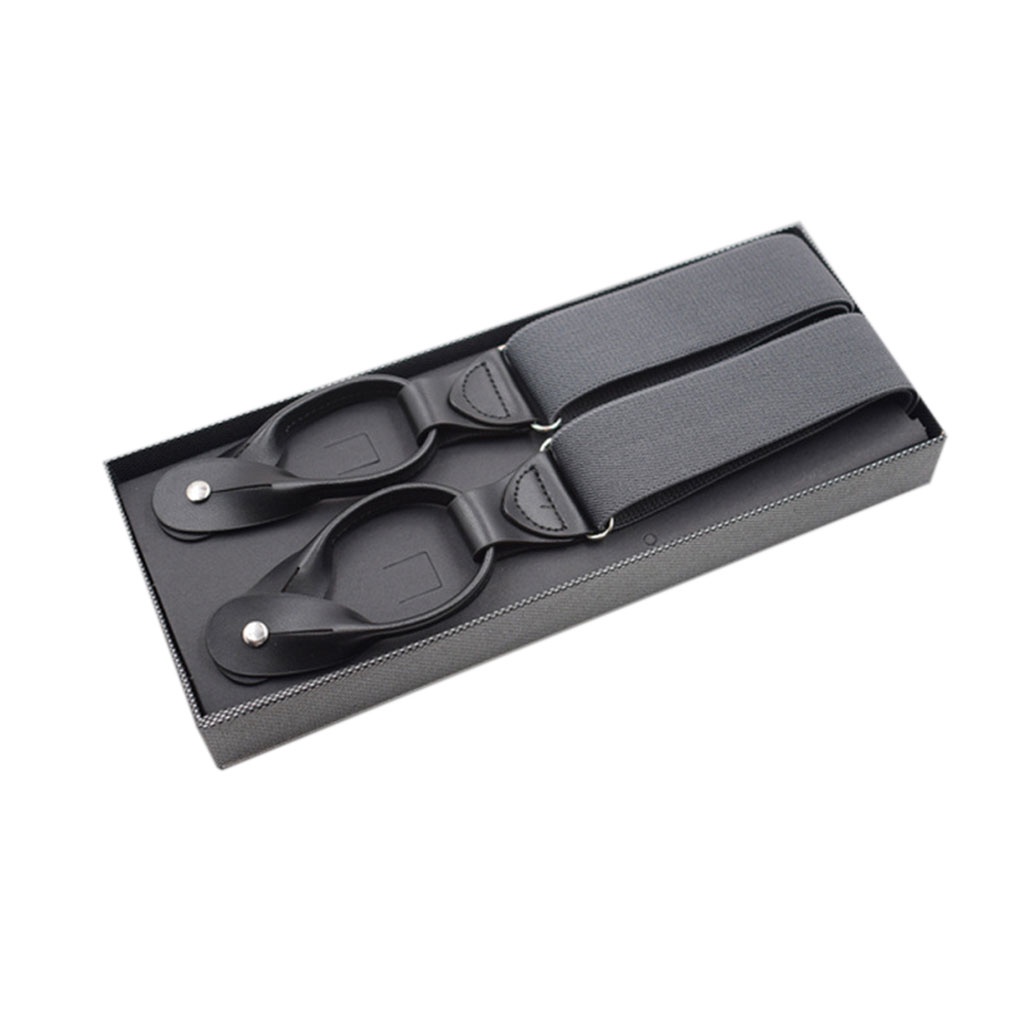 Thắt lưng có thể điều chỉnh hình dạng chữ Y bằng da đàn hồi nẹp nút màu tinh khiết cho nam