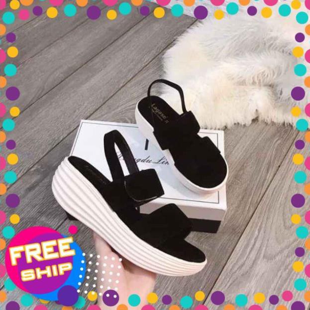 [MOMYTOM] FREESHIP sandal nữ / sandal quai hậu độn đế bánh mỳ quai nhung hàng hot nhất hè Hotline :0398368695