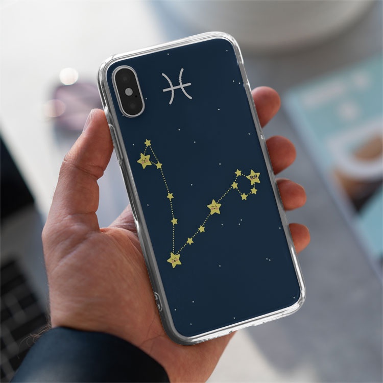 Ốp lưng Chòm sao Song ngư tỏa sáng cho iPhone12promaxXS XR nữ 8plus mềm 7Plus X XR Xs Max 6 6s BLUCHD0177
