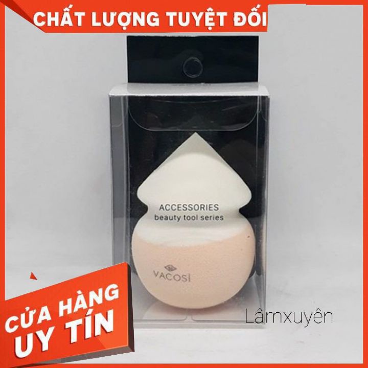 VACOSI BLENDER SPONGE BP31 _ BLENDER NÓN LÁ bông phấn mềm mịn dễ tán đều lớp phấn cho màu tự nhiên _tiện lợi