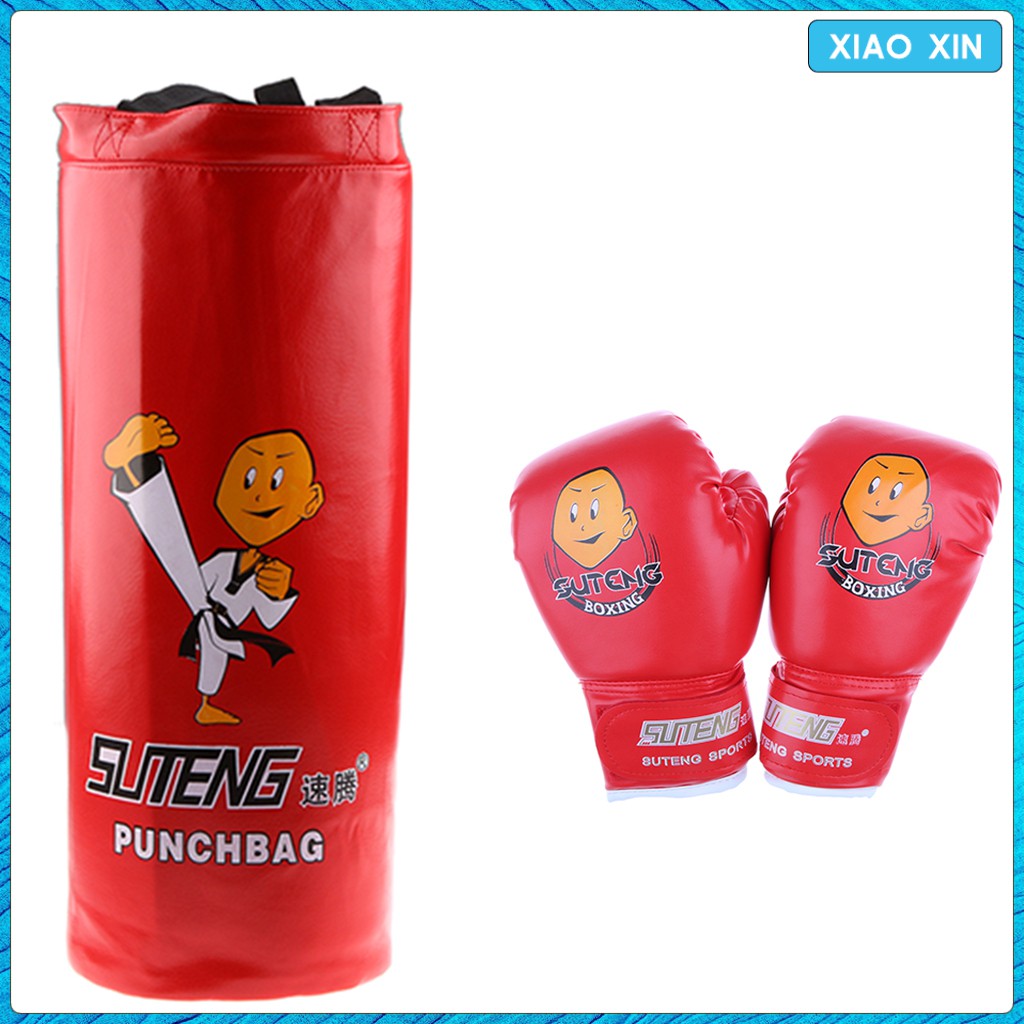 Găng tay đấm boxing có móc và balo dành cho bé trai và bé gái