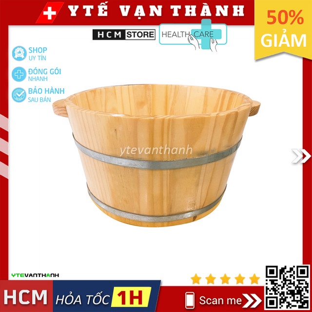 ✅ Bồn Ngâm Chân Cao Gỗ Thông Tự Nhiên Cao Cấp (Có Hạt Massage) | Spa, Massage -VT0507