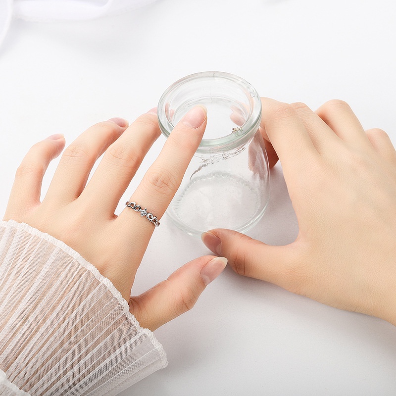 1 Cặp Nhẫn Cưới Hình Thiên Thần Sáng Tạo Phong Cách Hàn Quốc Sang Trọng HSU