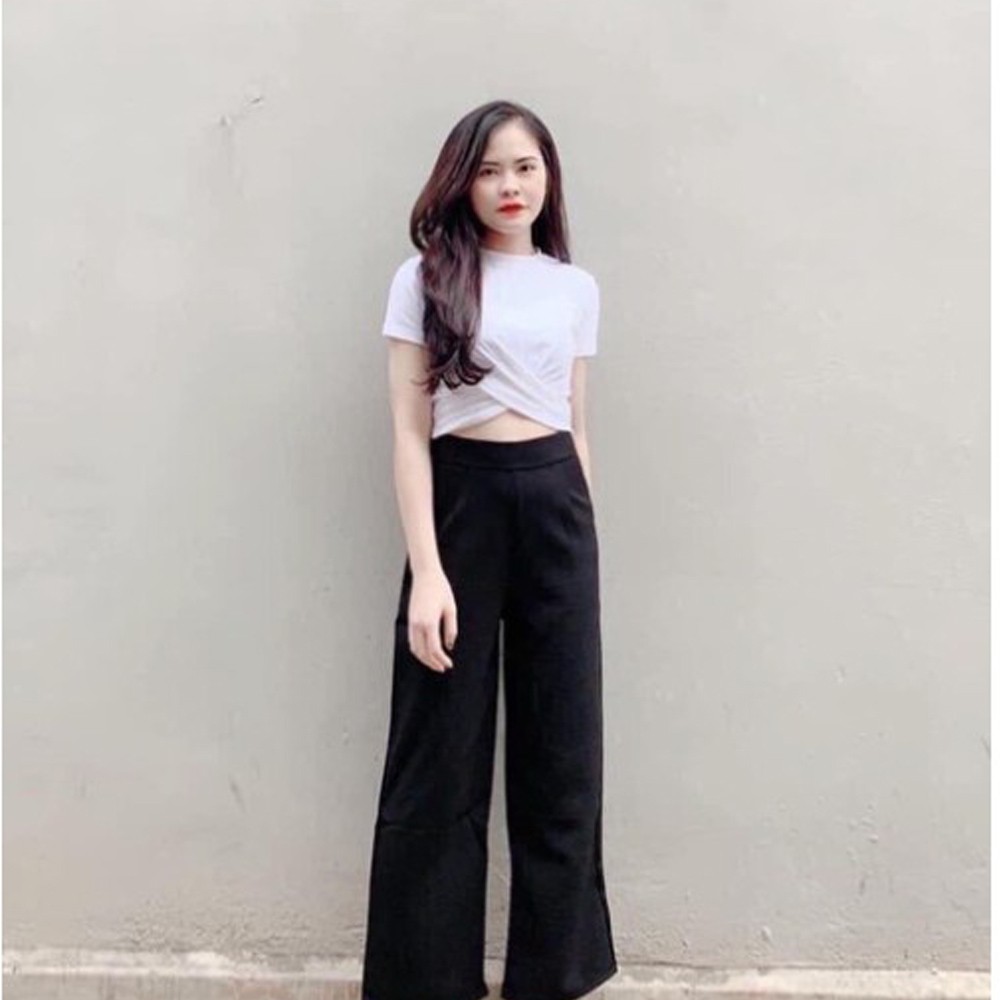 Áo Croptop Xoắn Bụng Cá Tính D&N