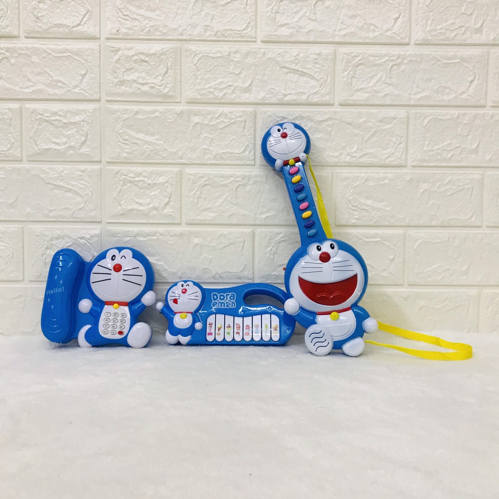 HỘP ĐÀN DORAEMON 3 MÓN - PIANO, GITA, ĐIỆN THOẠI CHO BÉ
