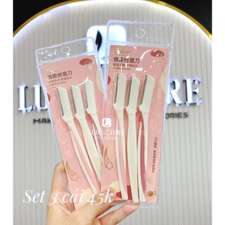 Dao Cạo Lông Mày Hộp 3 Cái (Màu Ngẫu Nhiên)