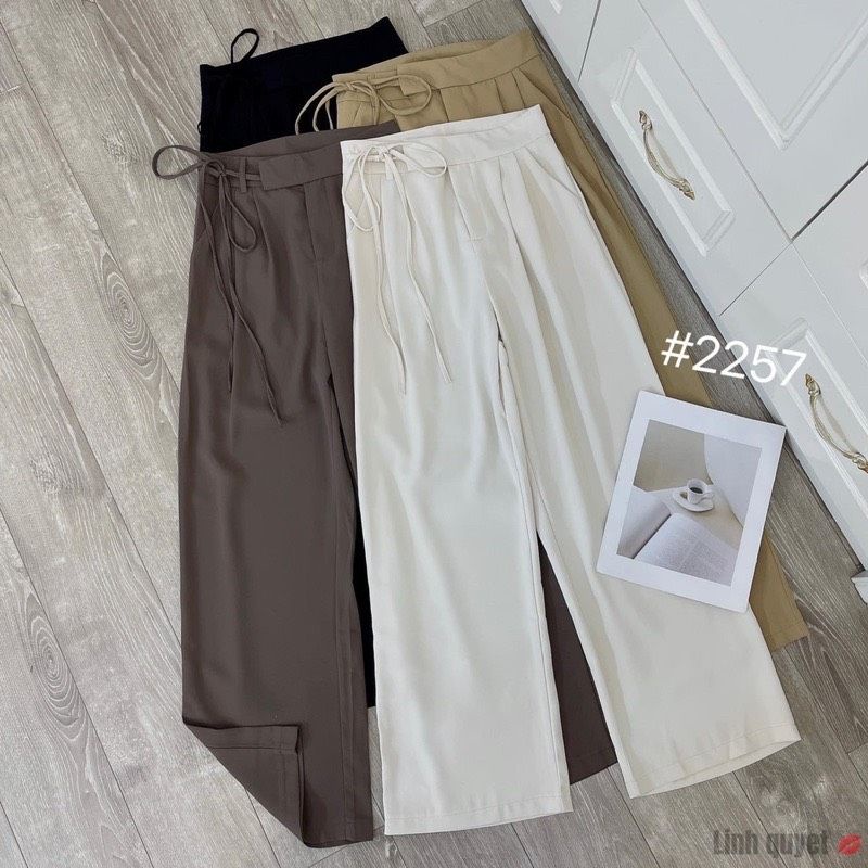 Quần ống rộng dây nơ(102-105cm)