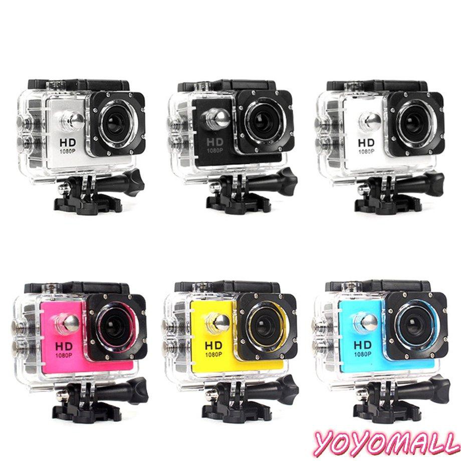 1 Bộ Camera Hành Trình 30m Mini Dv 1080p Chống Thấm Nước Bằng Nhựa Gắn Mũ Bảo Hiểm Xe Đạp