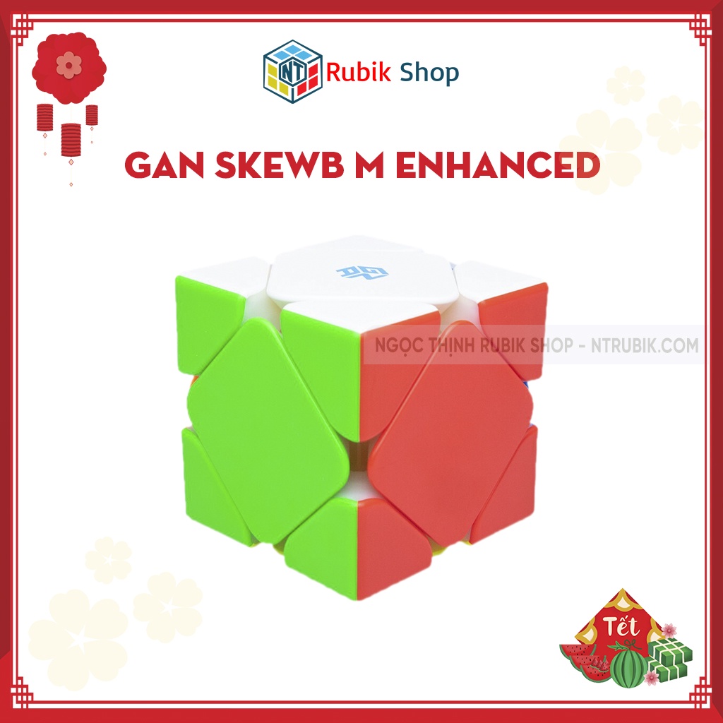 [Siêu Phẩm] Rubik Gan Skewb Stickerless có nam châm sẵn