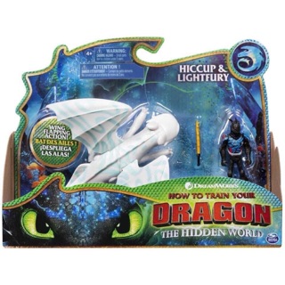 Mô hình rồng trắng Light Fury Bí Kíp Luyện Rồng 3 ( full box)