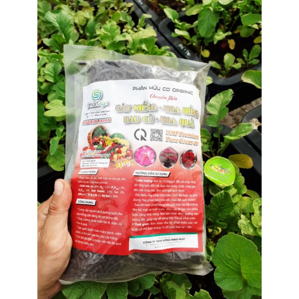 Phân Hữu Cơ Khoáng Nhật Cho Hoa Hồng, Cây Kiểng, Bonsai 1kg 80% hữu cơ Có Tem