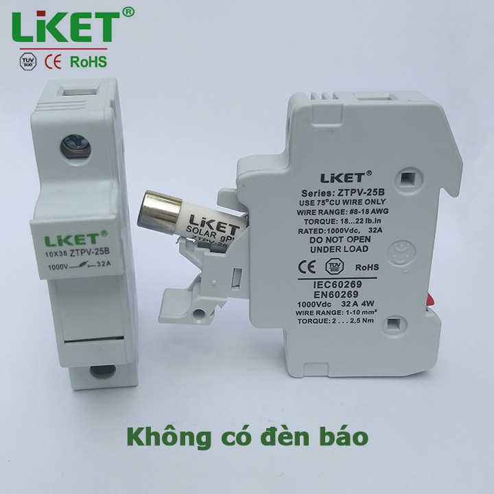 Bộ cầu chì LKET Solar 1000V DC cho điện năng lượng mặt trời 1A 2A 3A 4A 5A 6A 8A 10A 12A 15A 16A 20A