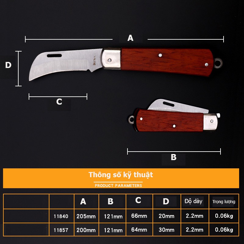 Dao tước dây điện lưỡi cong, lưỡi  thẳng - Hàng chính hãng TUOSEN / Tuo Sen