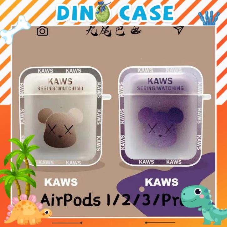 Vỏ ốp case bảo vệ bao đựng tai nghe hình kaws vuông không dây bluetooth 1/2/3/Pro/i12/i9/i7/tws