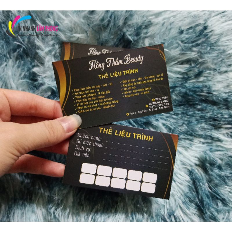 Combo 100 Thẻ Liệu Trình Spa, Name Card, Card Visit