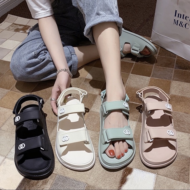 Dép nữ sandal quai ngang CHANE trend 2020 5 màu