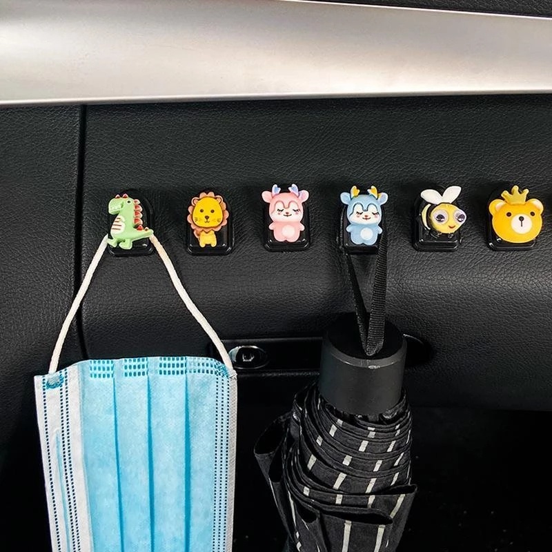 Móc Treo Đồ Tự Dính Hình Động Vật Hoạt Hình Dễ Thương Đa Ứng Dụng