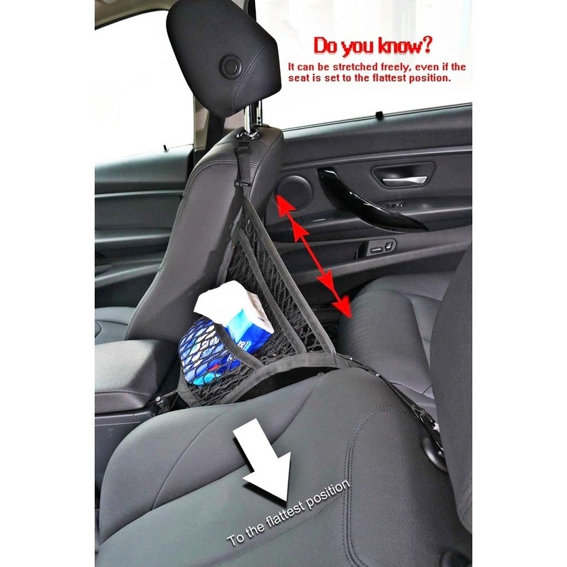 Túi lưới để đồ ô tô  Túi lưới treo ghế xe hơi - tháo lắp đơn giản