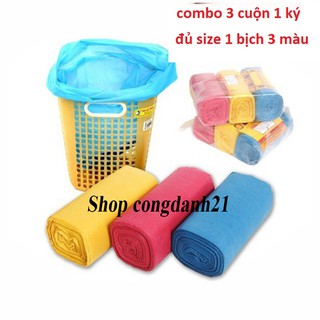 3 Cuộn Túi Đựng Rác đa năng Tự Hủy Nhiều Màu 1 Kg