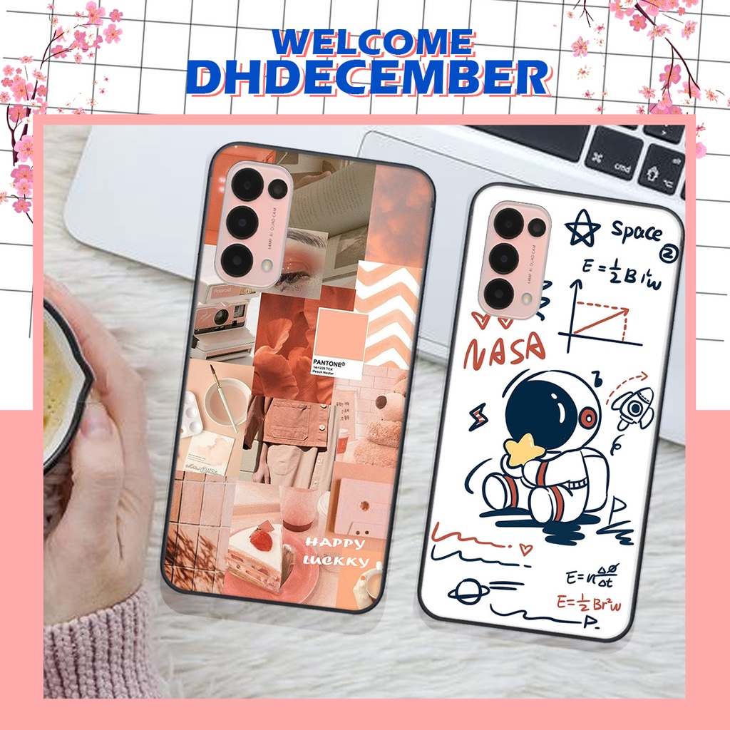 Ốp lưng Oppo RENO 5 in hình nice ,good luck happy ốp xinh viền dẻo đẹp chất