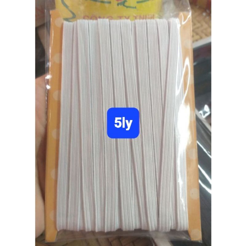 10m Thun 3-5-1cm , màu đen,trắng