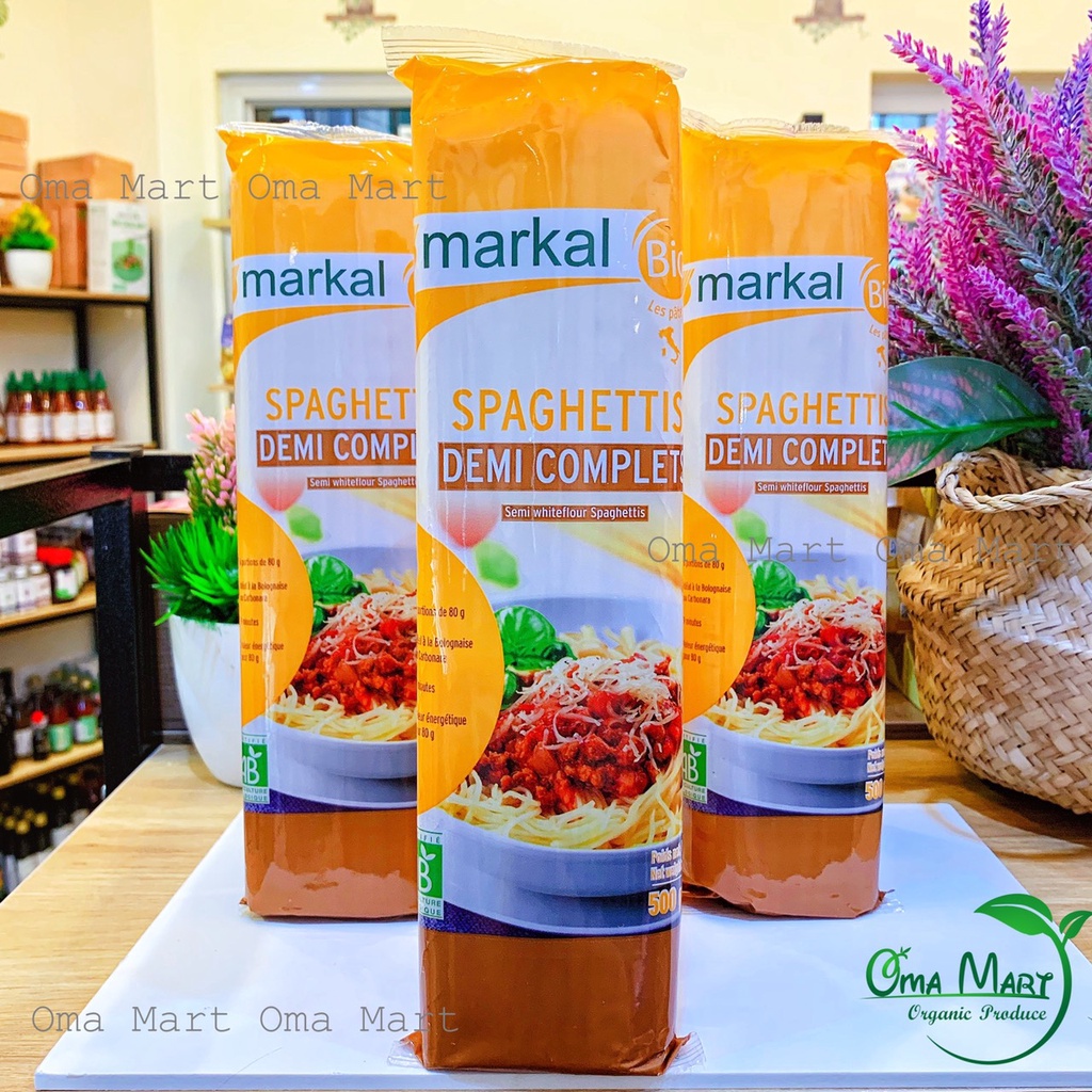 Mỳ spaghetti bán lứt hữu cơ Markal 500g