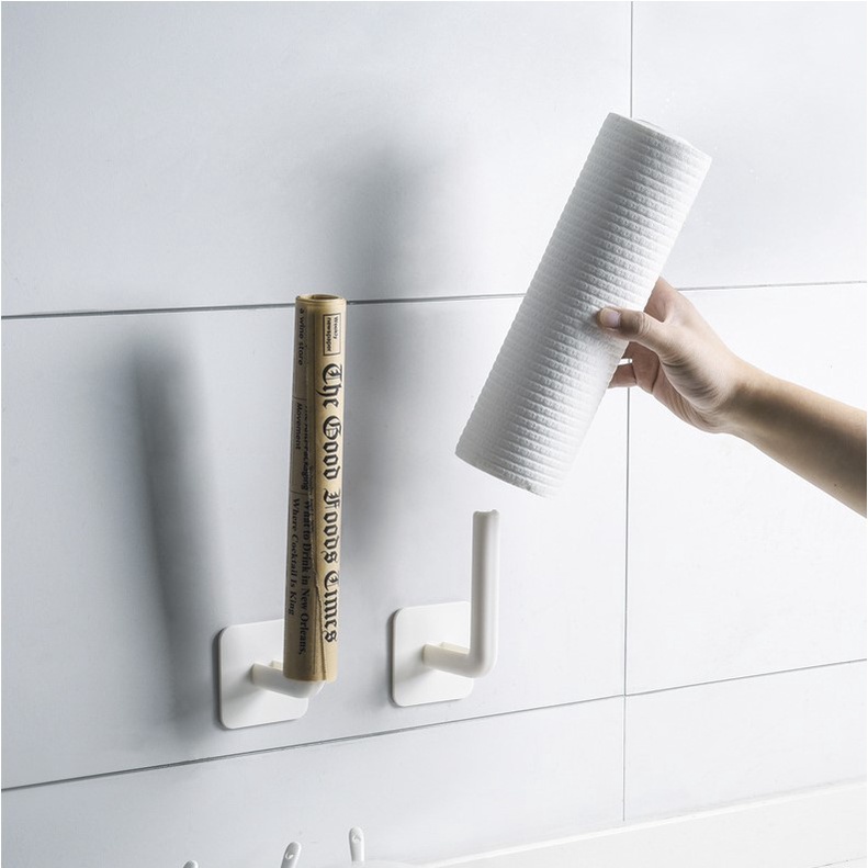 Giá Đỡ Cuộn Khăn Giấy / Khăn Giấy Dán Tường Tự Dính Tiện Dụng Cho Nhà Bếp