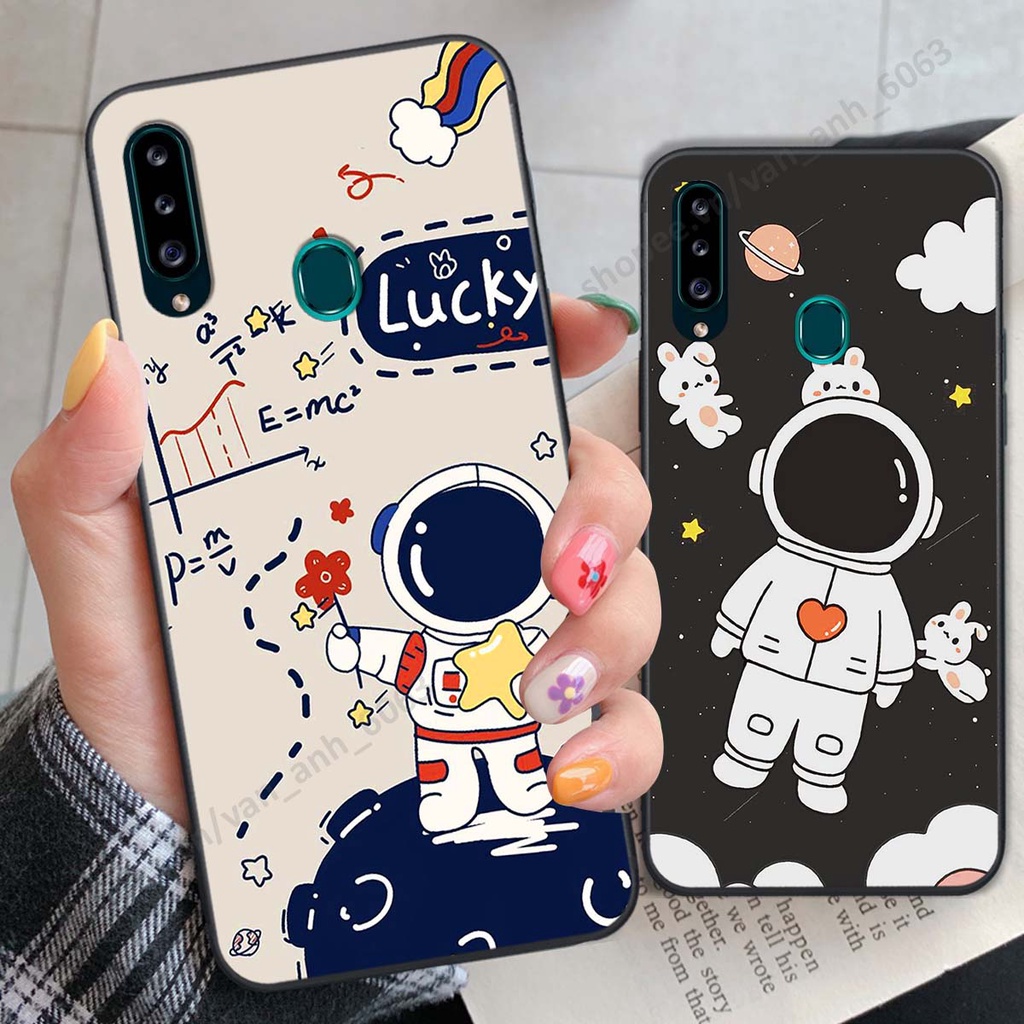 Ốp Samsung A20s hình bầu trời, phi hành gia đẹp, ốp lưng điện thoại samsung galaxy viền dẻo cao cấp