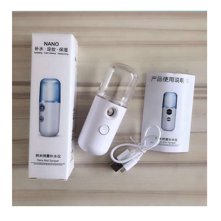 Máy Phun Sương Xông Hơi Mặt Mini Cầm Tay Hỗ Trợ Dưỡng Da Cấp Nước Tối Đa