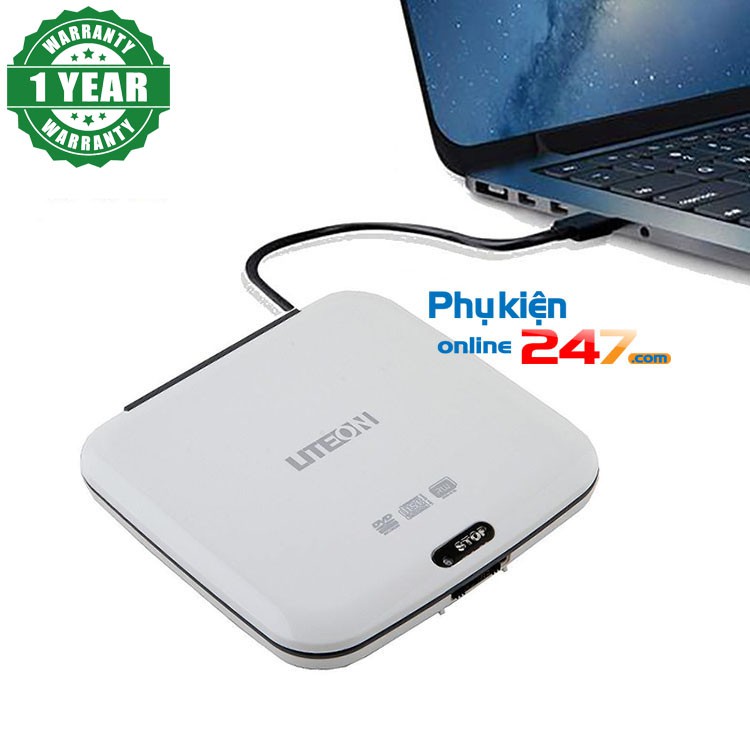 Ổ đọc đĩa DVD cắm ngoài cho Laptop, Máy tính để bàn, Macbook