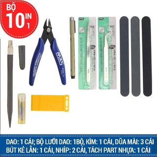 Bộ dụng cụ (Tool) lắp ráp đồ chơi mô hình GUNDAM BANDAI GUNPLA, Bộ từ 10 dụng cụ đến Bộ 1 dụng cụ đa năng  - Gundamchat