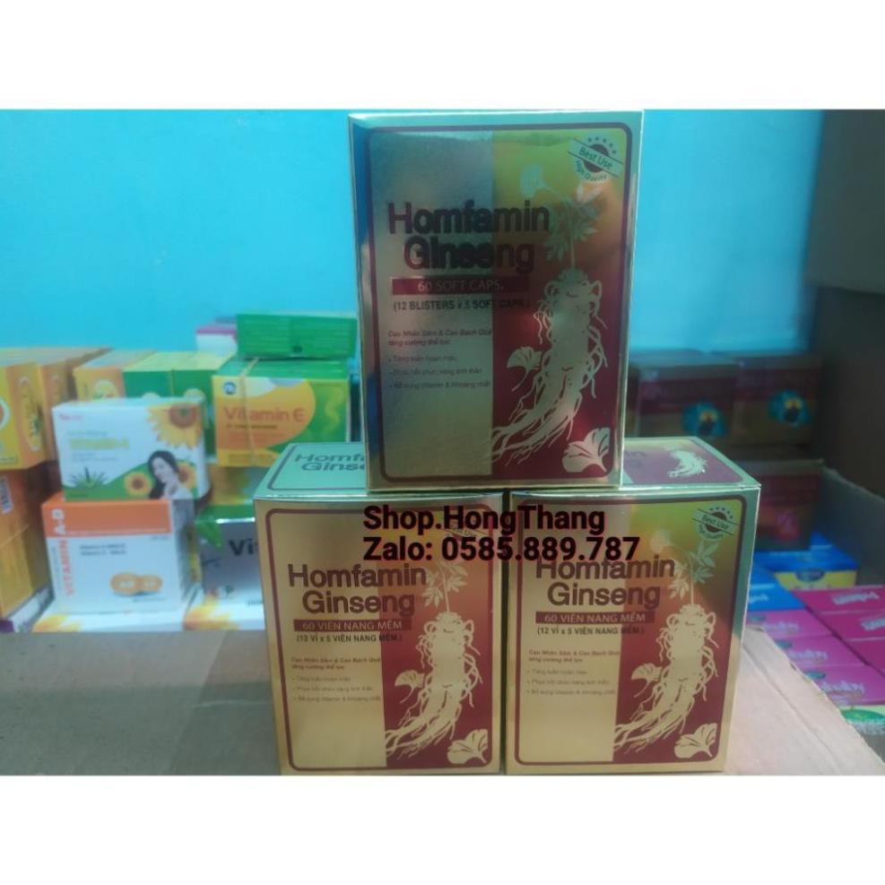 Homramin ginseng, homfamin hỗ trợ phục hồi sức khoẻ giúp ăn ngon ngủ ngon, người bị lao lực, suy nhược tăng cường thể