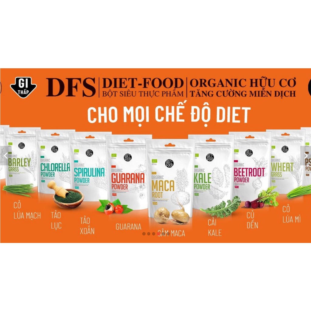 Các Loại Bột Siêu Thực Phẩm Hữu Cơ Diet Food