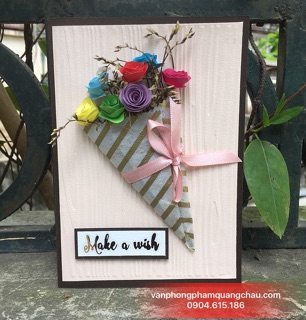 Thiệp hoa 20-10 handmade