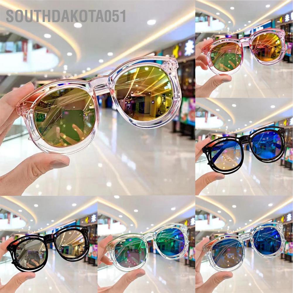 Hàng HOT Kính Râm Trẻ Em Tròn Mờ bằng nhựa chặn tia UV dễ thương ngoài trời【Southdakota051】