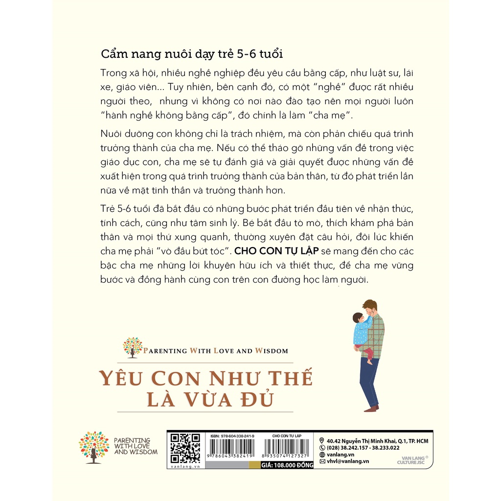 Sách Yêu con như thế là vừa đủ - Cho con tự lập (5-6 tuổi) - VLG
