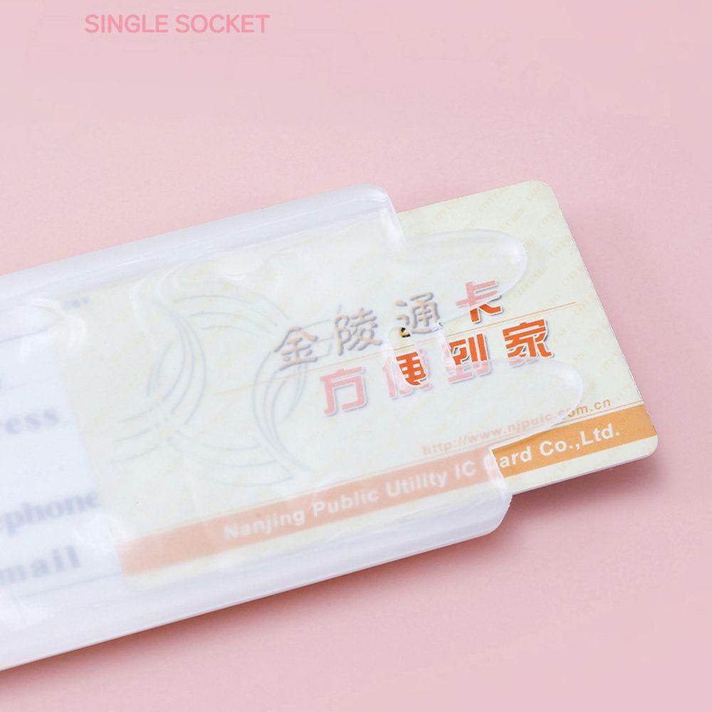 Ví Silicon Đựng Thẻ ID / Danh Thiếp Họa Tiết Hoạt Hình Dễ Thương Giá Đỡ