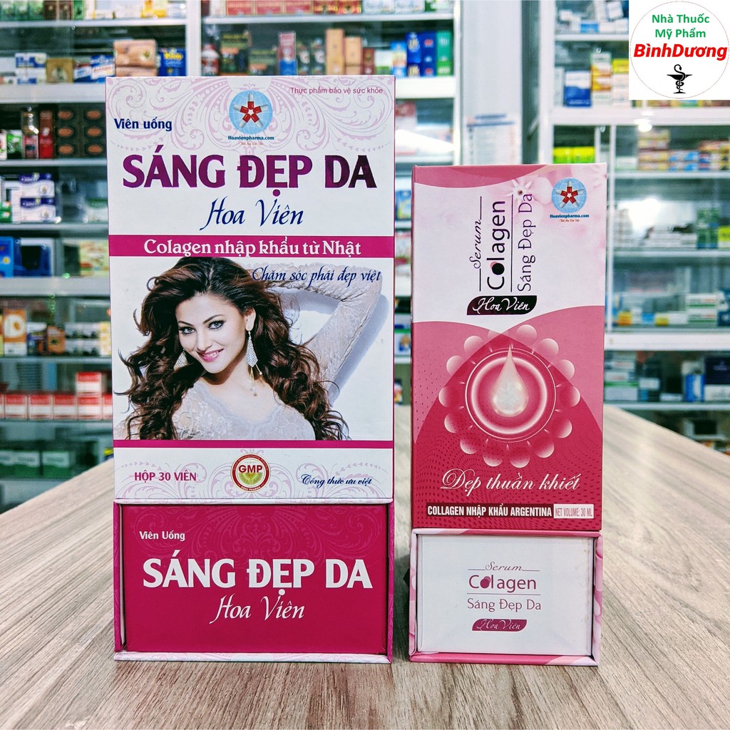 Bộ đôi Collagen nhập khẩu từ Nhật, Argentina - Collagen Sáng Đẹp Da Hoa Viên [CHÍNH HÃNG] – FreeShip | BigBuy360 - bigbuy360.vn