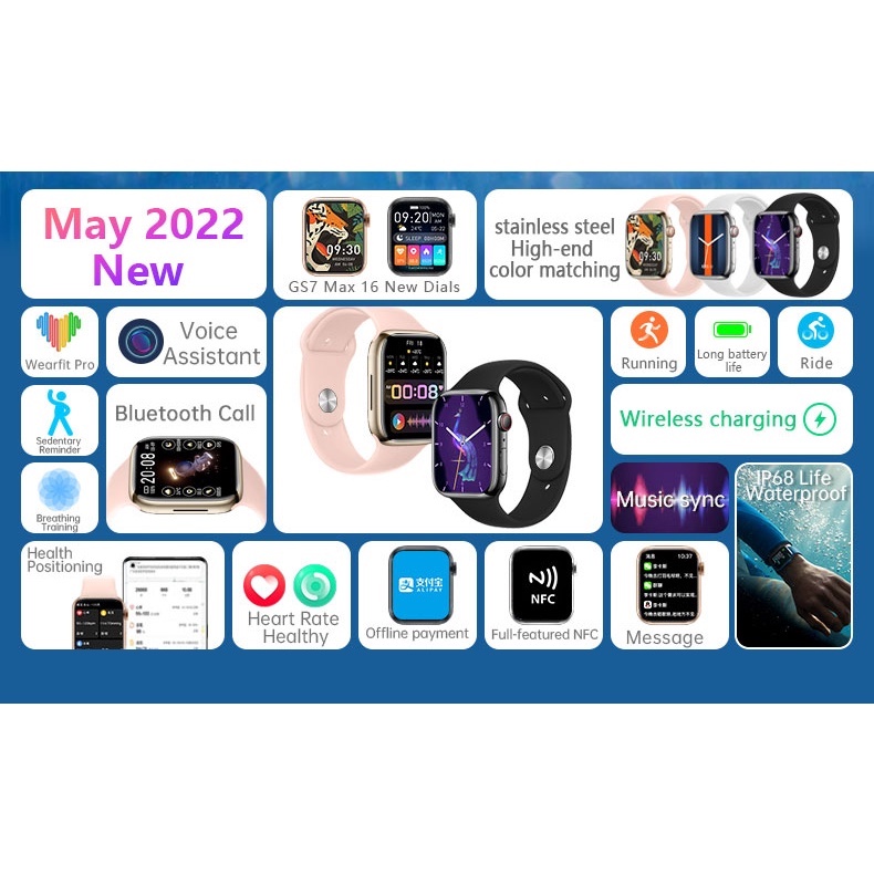 HUAWEI Đồng Hồ Thông Minh gs7 max Chống Thấm Nước Có Chức Năng Đo Nhịp Tim Cho android gps