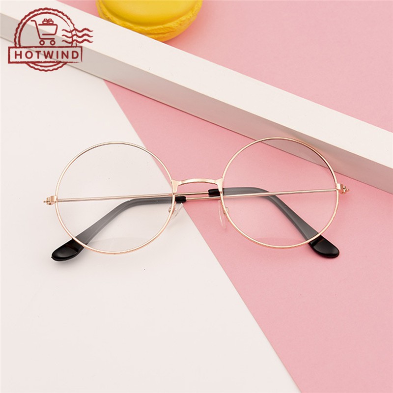 2 mắt kính gọng tròn chất liệu hợp kim