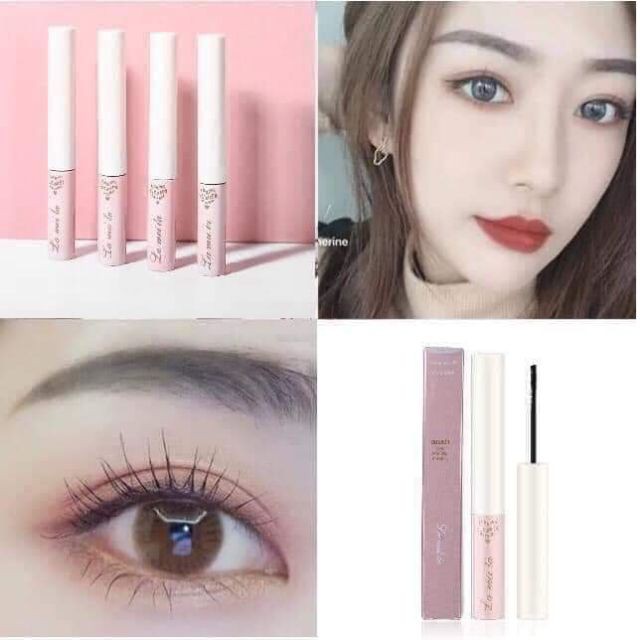 mascara siêu mảnh✨mascara siêu dài mi chuốt mi dài mịn vỏ hồng hàng nội địa trung