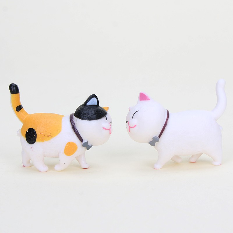 Set 9 Mô Hình Mèo Xinh Xắn Chất Liệu PVC  Cartoon Kawaii Cats Small Bell Action Figure Toy