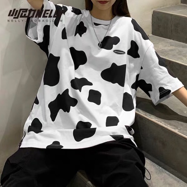 Áo phông nelly (có sẵn) đốm trắng