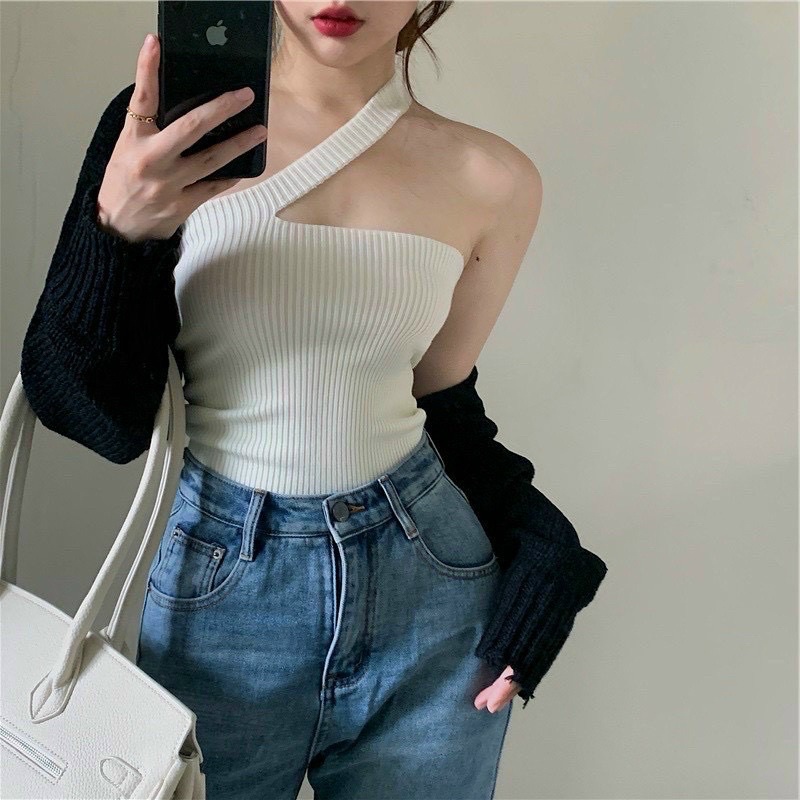 Áo croptop 2 dây dáng ôm gợi cảm phong cách cá tính thời trang H.N.M STORE