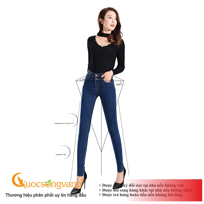 Quần nữ skinny quần jeans nữ lưng cao dáng ôm GLQ054 Cuocsongvang
