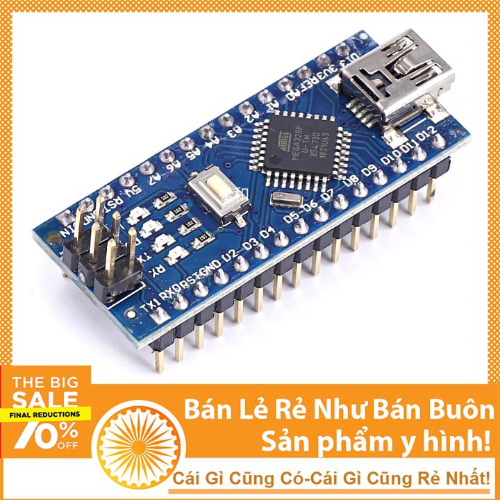 Anasa Kit Arduino Nano CH340 - Tặng Kèm Cáp Nạp Code Anasa