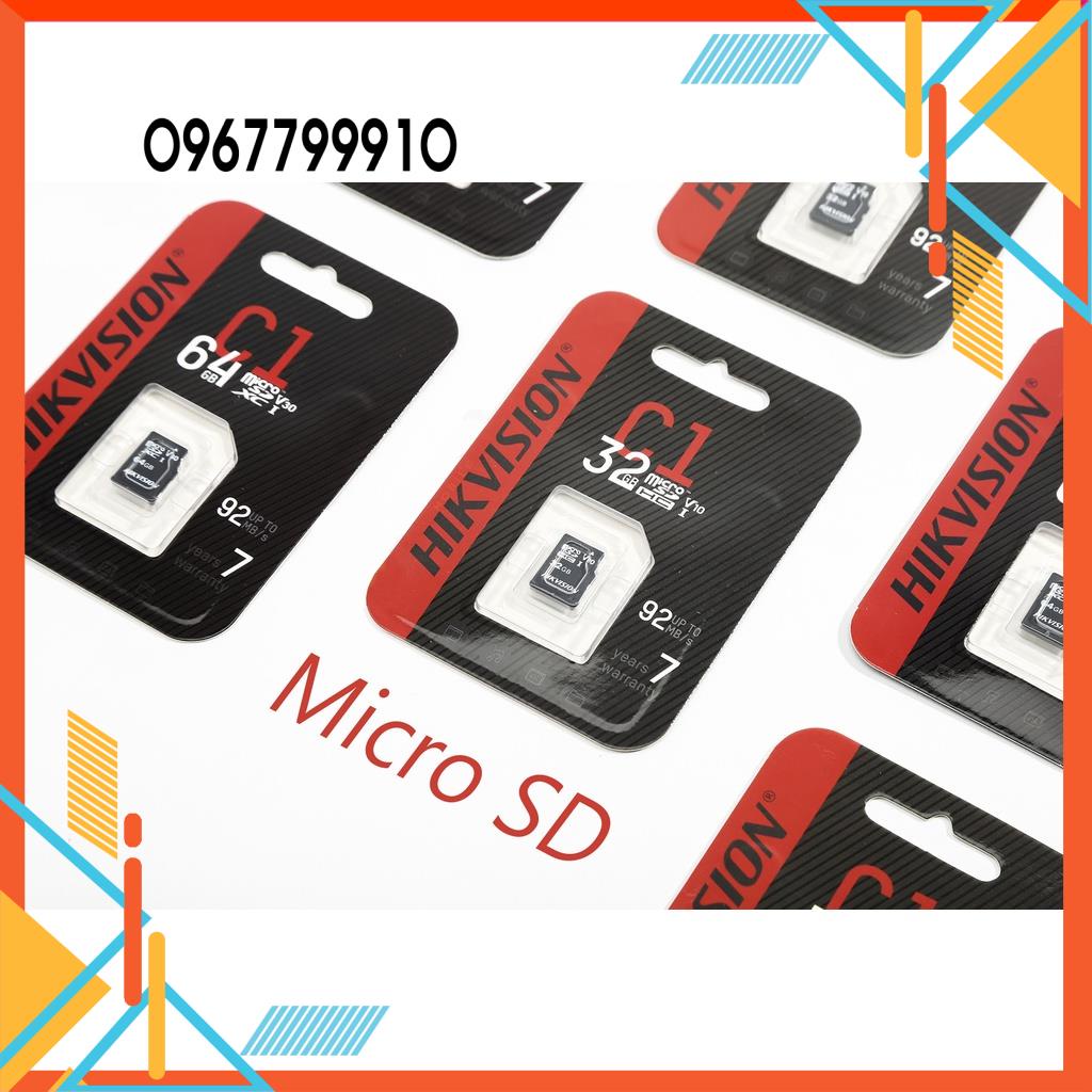 Thẻ nhớ camera micro sd hikvision 32gb/64gb/128gb class 10- Thẻ Nhớ Chính hãng- bảo hành 2 năm