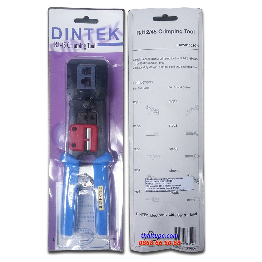 KIỀM BẤM MẠNG DINTEK 6102-01002CH