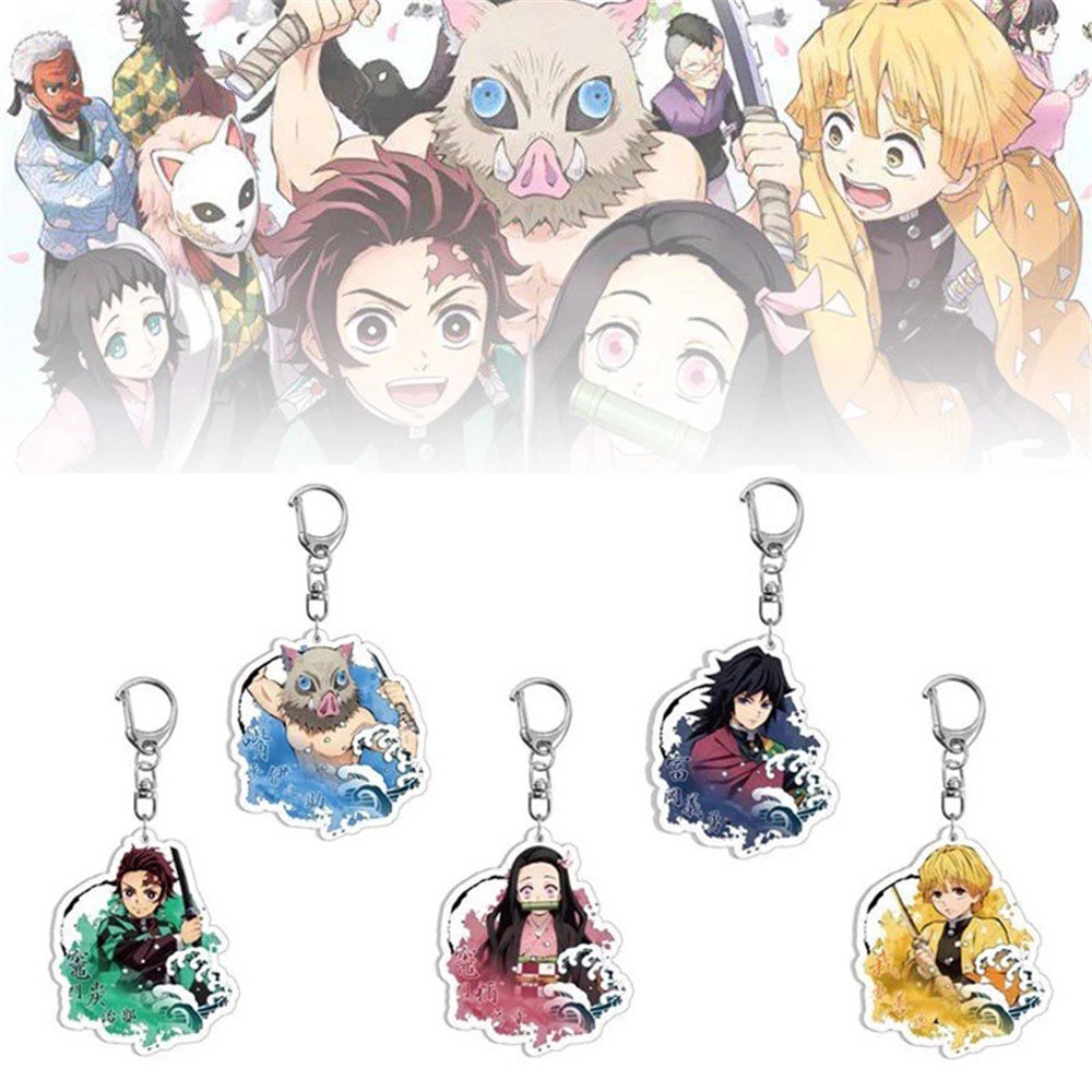 Móc khóa acrylic nhân vật Kamado Nezuko Tanjirou Kimetsu No Yaiba dễ thương