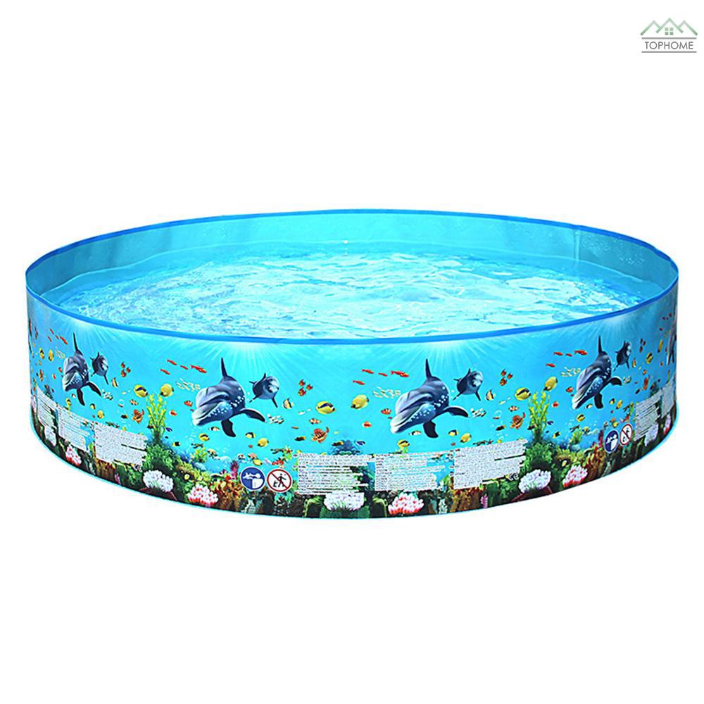 Hồ bơi từ PVC hình tròn có thể gấp gọn tiện lợi cho trẻ em và người lớn